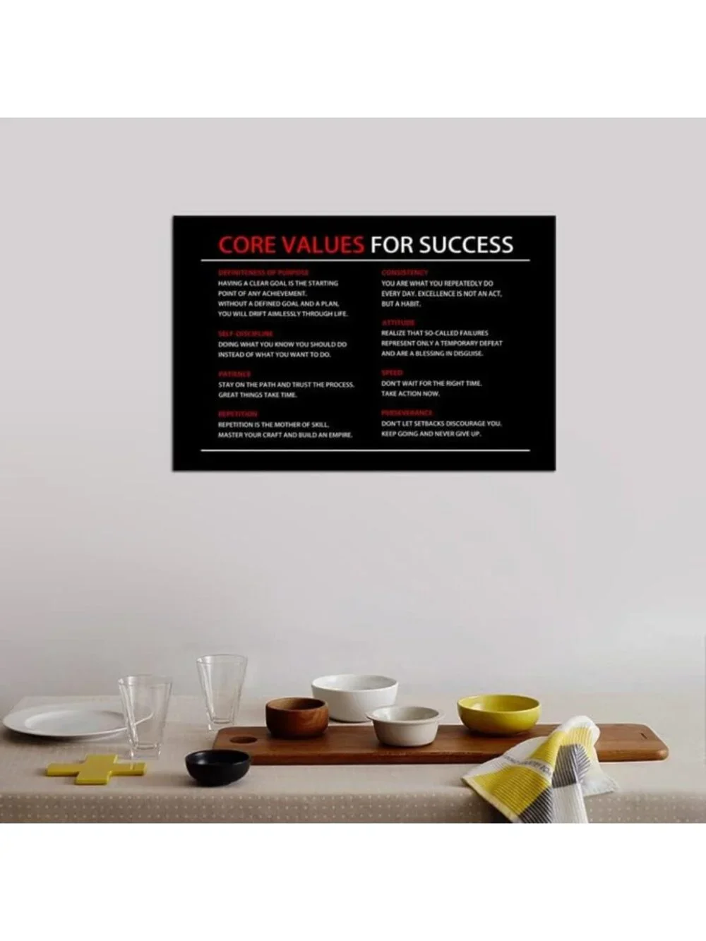 Inspirational Motivational Wall Art Quote Canvas Print for Living Room Decor